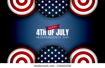 American Independence Day Background. Fourth of July. Vector illustration