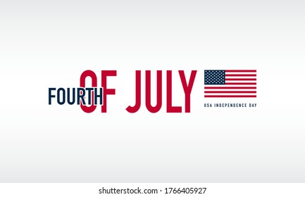 Antecedentes del Día de la Independencia de Estados Unidos. 4 de julio. Ilustración del vector