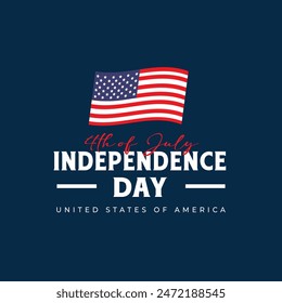 American Independence Day Background Fourth of July Vector illustration