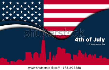 American Independence Day Background. Fourth of July. Vector illustration