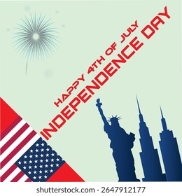 American Independence Day banner, poster, social media business post, and card template design. Fourth of July celebration, new creative background design. eps vector illustration. 