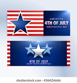american independence day banners
