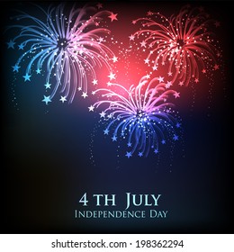 American Independence Day celebrations concept with colourful fireworks in the night. 