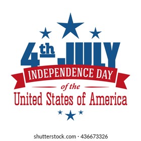 American independence day design. Fourth of July patriotic banner. National symbol illustration