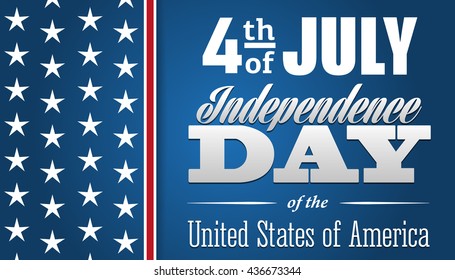 American independence day design. Fourth of July patriotic banner. National symbol illustration
