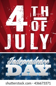 American independence day design. Fourth of July patriotic banner. National symbol illustration