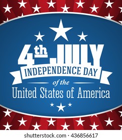 American independence day design. Fourth of July patriotic banner.