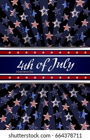 American Independence Day design. A template background for greeting cards, posters, leaflets and brochure. Vector lettering illustration EPS10