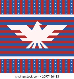 american independence day with eagle style seamless pattern