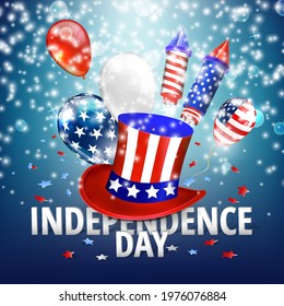 American Independence Day. Festive vector illustration EPS 10.