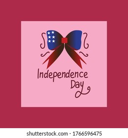 American Independence Day Flat Illustration