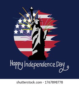 American Independence Day Flat Illustration