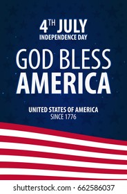 American Independence Day God Bless America Stock Vector (Royalty Free ...