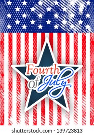 American independence day grungy background.