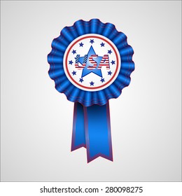 American Independence Day. Holiday badge. EPS 10