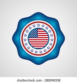 American Independence Day. Holiday badge. EPS 10