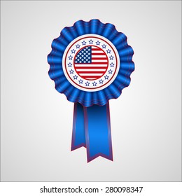 American Independence Day. Holiday badge. EPS 10