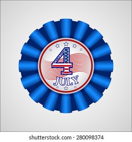 American Independence Day. Holiday badge. EPS 10