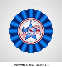 American Independence Day. Holiday badge. EPS 10