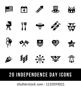 American Independence Day Icons Set