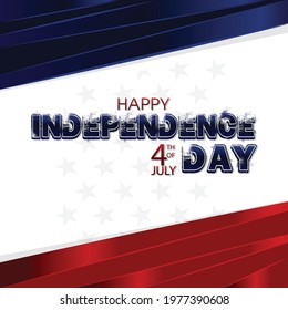 American Independence Day illustration - 4th of July design USA
