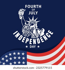 American independence day illustration 4th July 