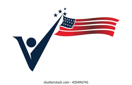 American Independence day Initial V