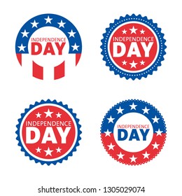 American independence day label design set
