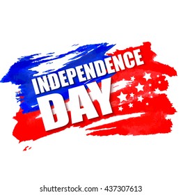 American Independence Day lettering design. A template background for greeting cards, posters, leaflets and brochure. Vector illustration EPS10