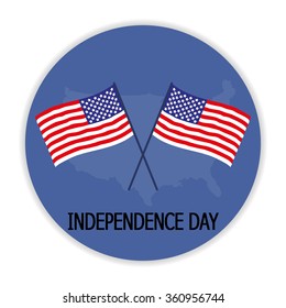 American Independence Day, logo, card, background