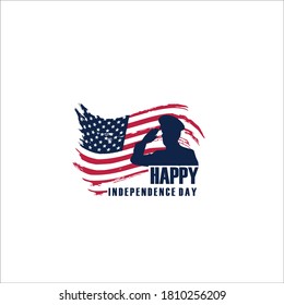 American Independence Day logo silhouette icon