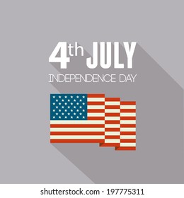 American Independence Day  Patriotic background. Vector Flat design
