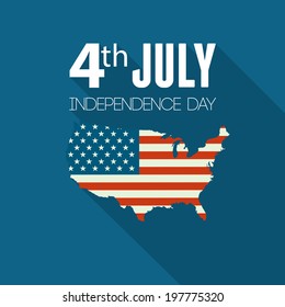 American Independence Day  Patriotic background. Vector Flat design