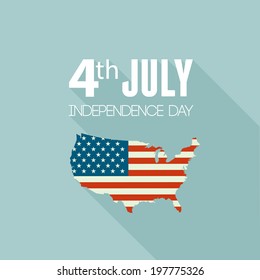 American Independence Day  Patriotic background. Vector Flat design