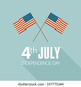 American Independence Day  Patriotic background. Vector Flat design