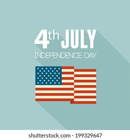 American Independence Day  Patriotic background. Vector Flat design