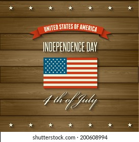 American Independence Day  Patriotic background. Vector Flat design