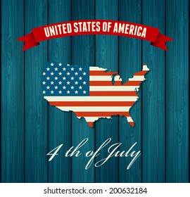 American Independence Day  Patriotic background. Vector Flat design