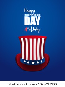 American independence day poster. 4th of July.