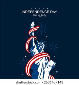 american independence day poster template vector