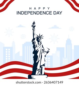 american independence day poster template vector