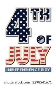 American Independence Day vector background. 4th of July illustration.