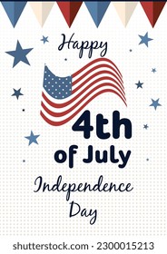 American Independence Day vector background.