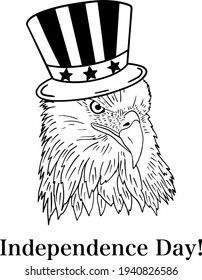 american independence day vector eagle image american flag poster black and white graphic design holiday