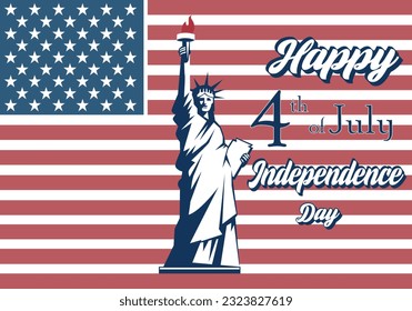 American Independence day vector editable banner
