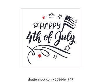 American Independence Day Vector, Happy 4th of July Design, USA Celebration Graphics, Patriotic Banner, Stars and Stripes Illustration, Freedom Day Artwork, USA Flag Theme