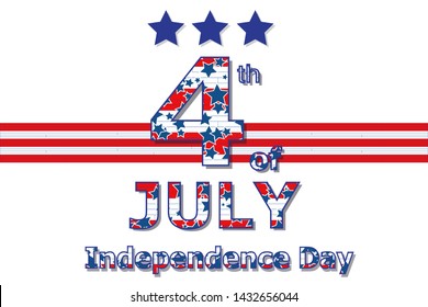 American Independence Day vector illustration background 4th of July