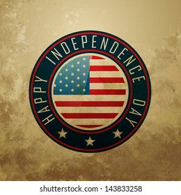 american independence day vector label