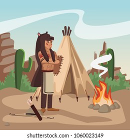 American india with headdress