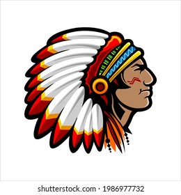 american indian art vector illustration